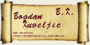 Bogdan Kuveljić vizit kartica